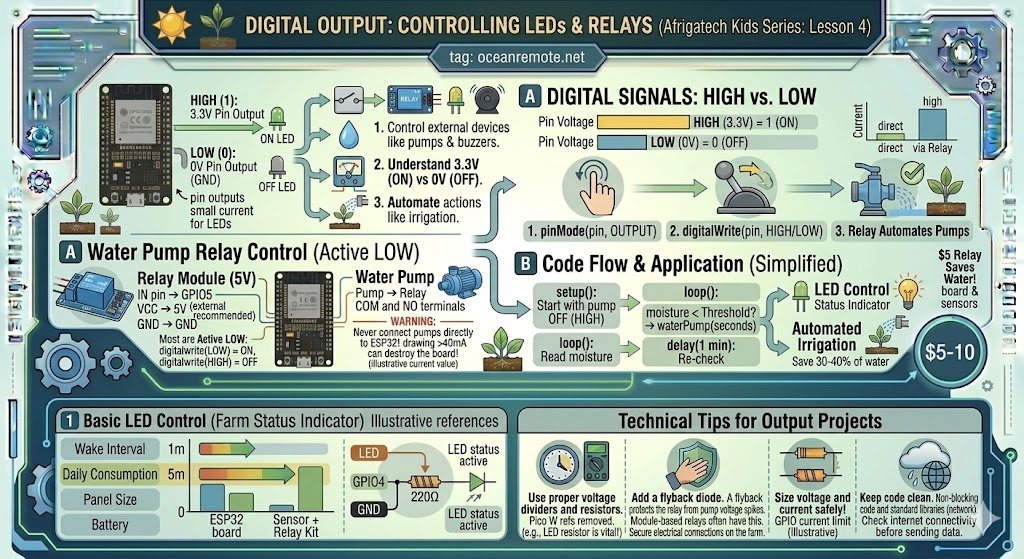 Digital Output: Controlling LEDs and Relays