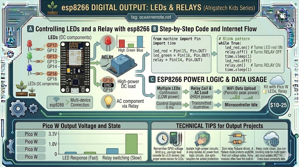 Digital Output: LEDs and Relays