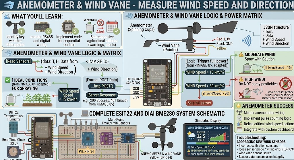 Anemometer and Wind Vane - Wind Speed and Direction