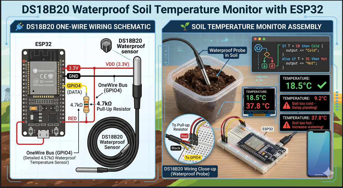DS18B20 Waterproof Temperature Sensor