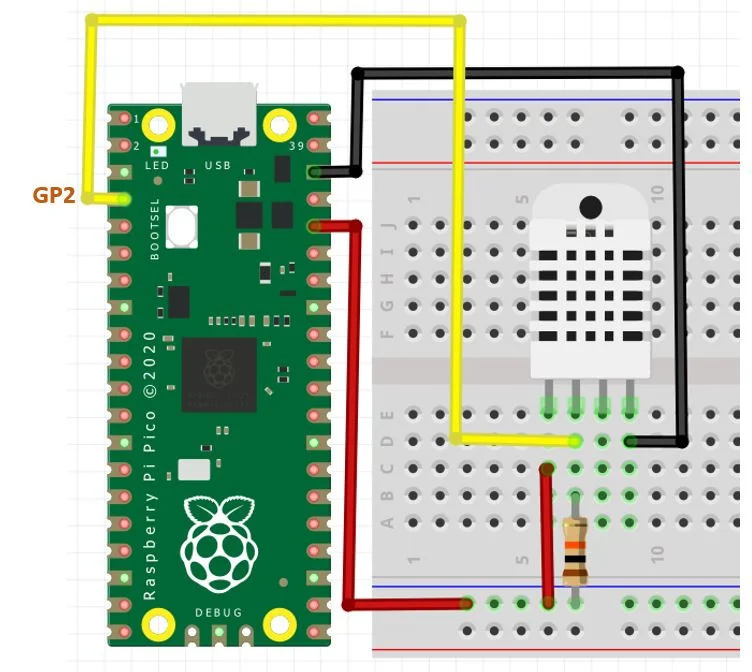 Raspberry Pi Pico W Temperature Controlled Fan with DHT22 and Relay