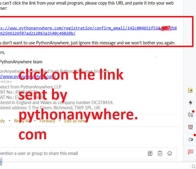 Click verification link